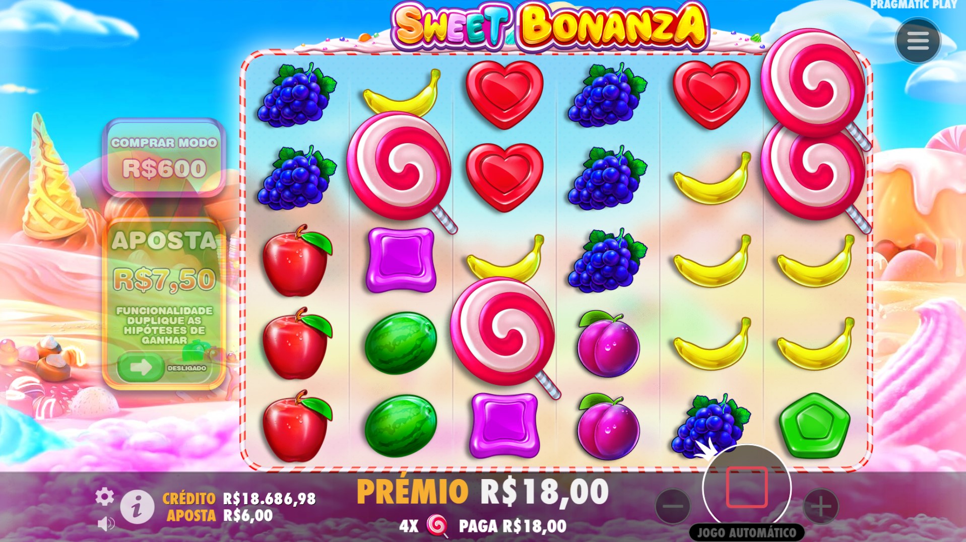 Tutorial Sweet Bonanza como jogar
